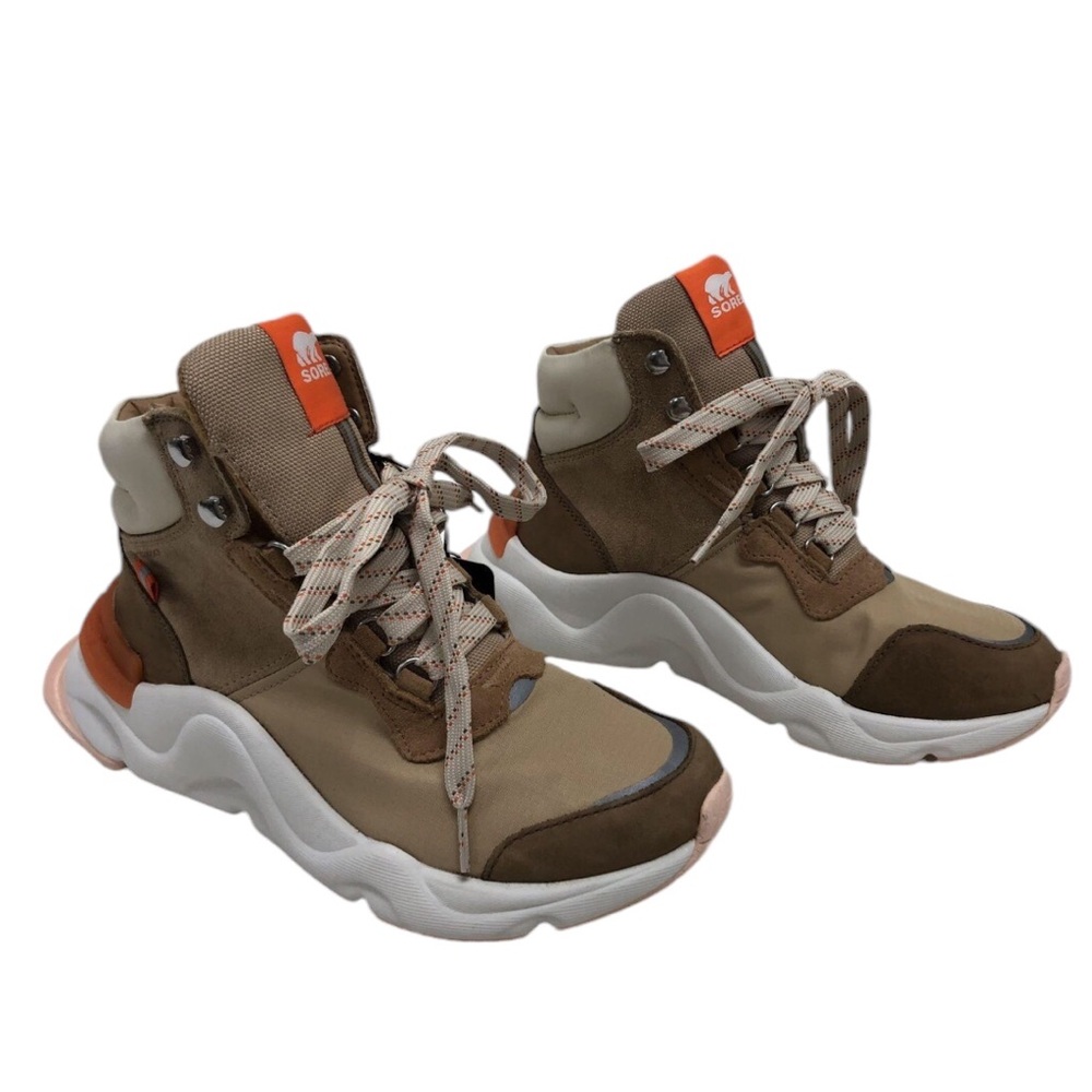 Free People Sorel Kinetic Renegrade Conquest Sneaker Boot Tan Taupe 38.5/7.5 NEW